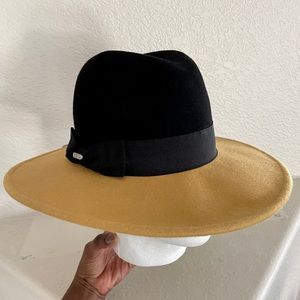 San Diego Hat Company Black/Yellow two tone Fedora